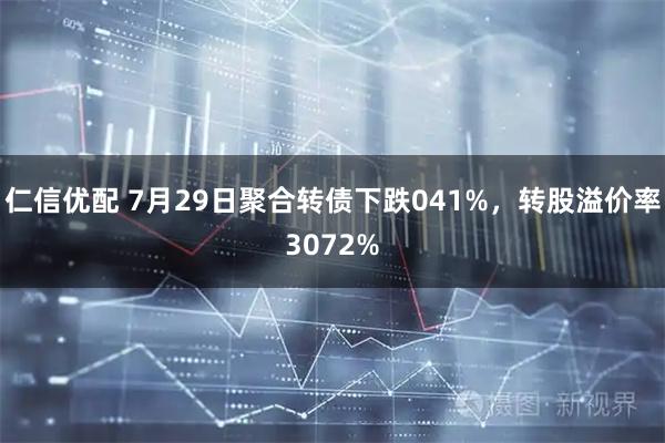 仁信优配 7月29日聚合转债下跌041%，转股溢价率3072%